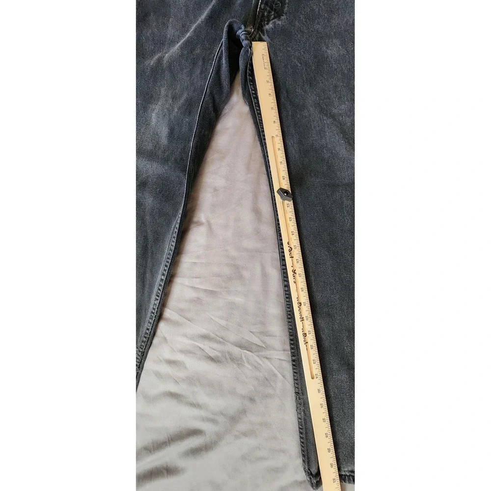 Levis 550 Jeans‎ Mens 32x31 Black Relaxed Tapered Leg Denim Distressed